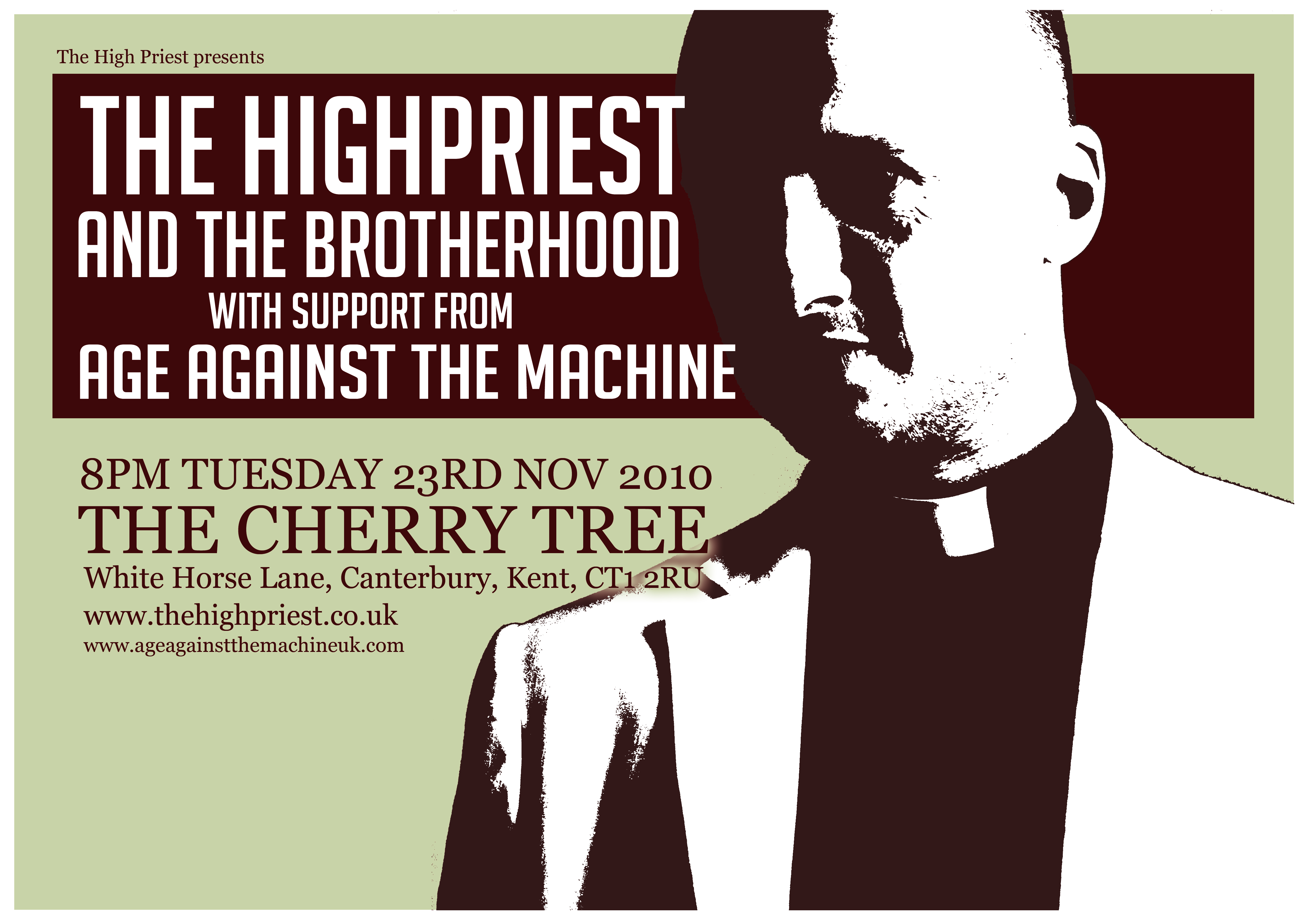 The High Priest comedy gig show poster