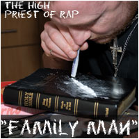 The High Priest comedy and music album cover "Family Man"