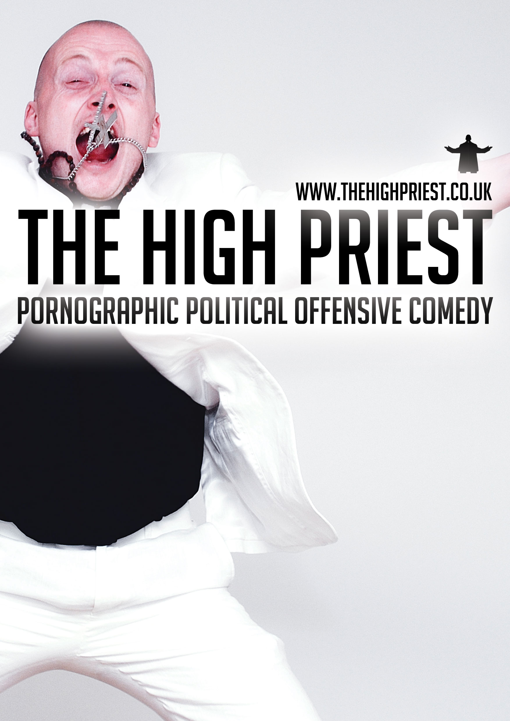 The High Priest 'Pornographic Political Offensive Comedy' gig show poster