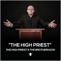 The High Priest and the Brotherhood comedy and music single cover "The High Priest"